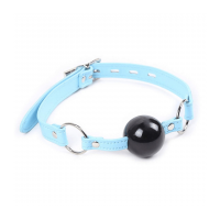 Love in leather Ball Gag, Blue
